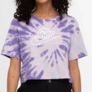 NWT Nike Women's Sportswear Spring Break Cropped "Blue/Purple" Tee Size XL